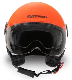 Kit Coppia Rapid II Arancio Fluo Opaco - 2 Caschi Jet Befast Doppia Visiera -Accessori Moto rapid matt orange fluo fronte 1