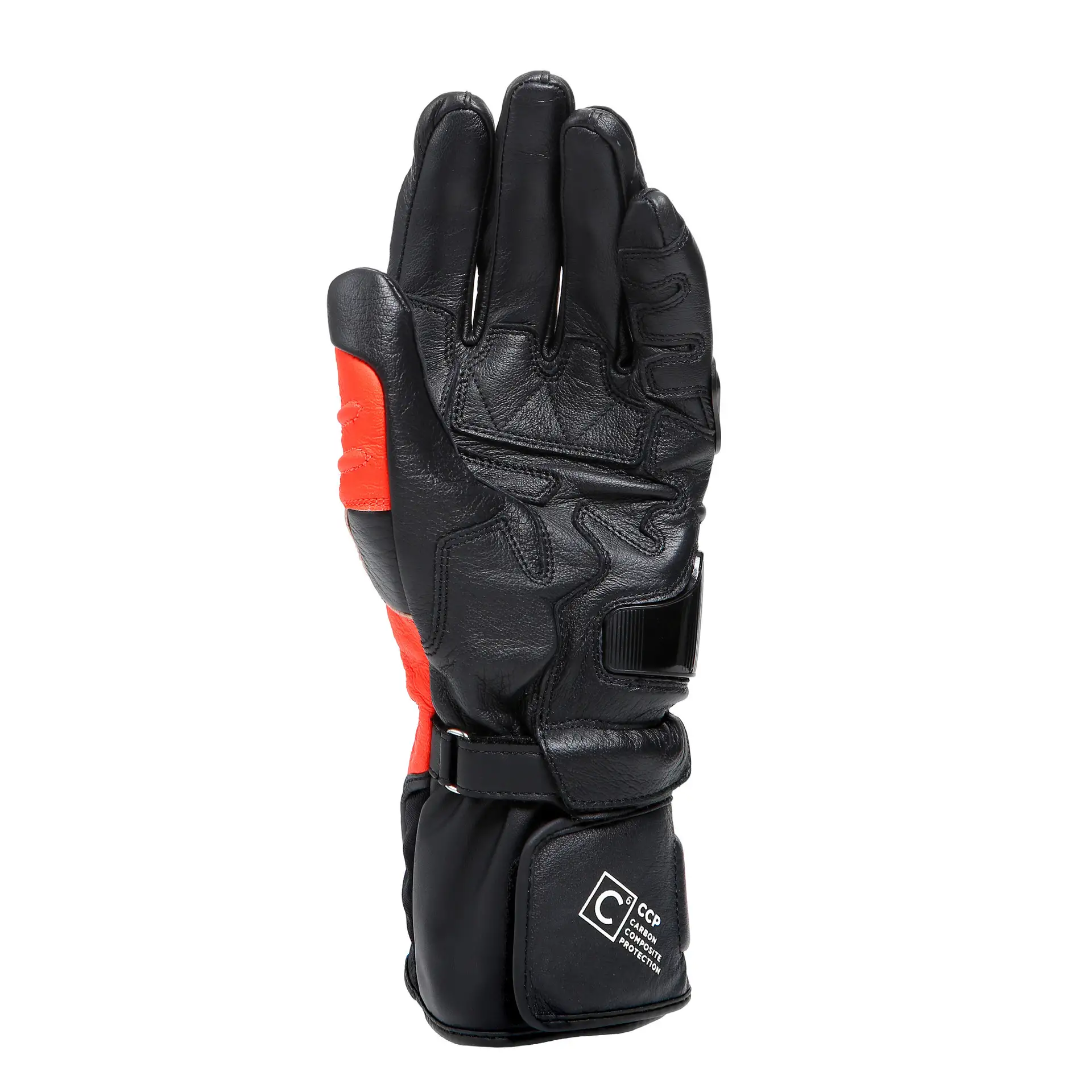 Guanti Moto Pelle Dainese CARBON 4 Lungo Nero Rosso Fluo Bianco 5 Guanti Moto Pelle Dainese CARBON 4 Lungo Nero Rosso Fluo Bianco - immagine 5