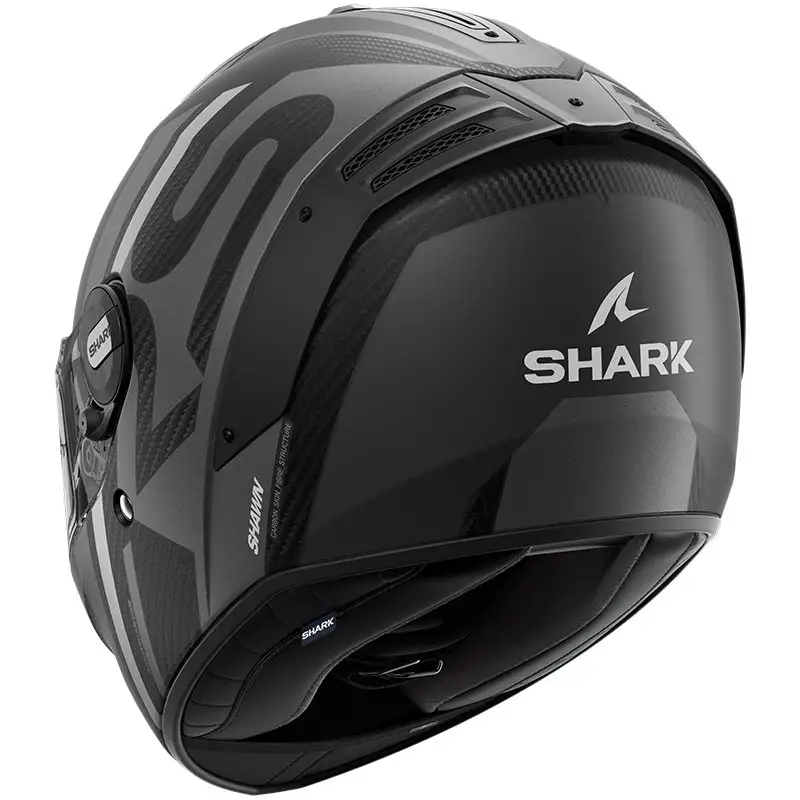 Casco Integrale Shark SPARTAN RS CARBON SHAWN Mat Argento Antracite 2 Casco Integrale Shark SPARTAN RS CARBON SHAWN Mat Argento Antracite - immagine 2