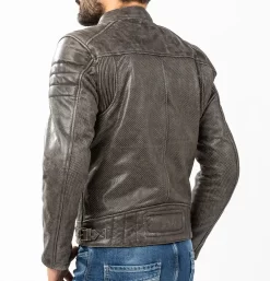 Giacca Moto Pelle Estiva Carburo SOLARIS CE Certificata Marrone -Accessori Moto shooting carburo solaris marrone 3 1