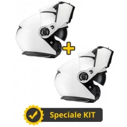 Kit Coppia Tank III Bianco- 2 Caschi Modulari Befast Con Doppia Omologazione P/J