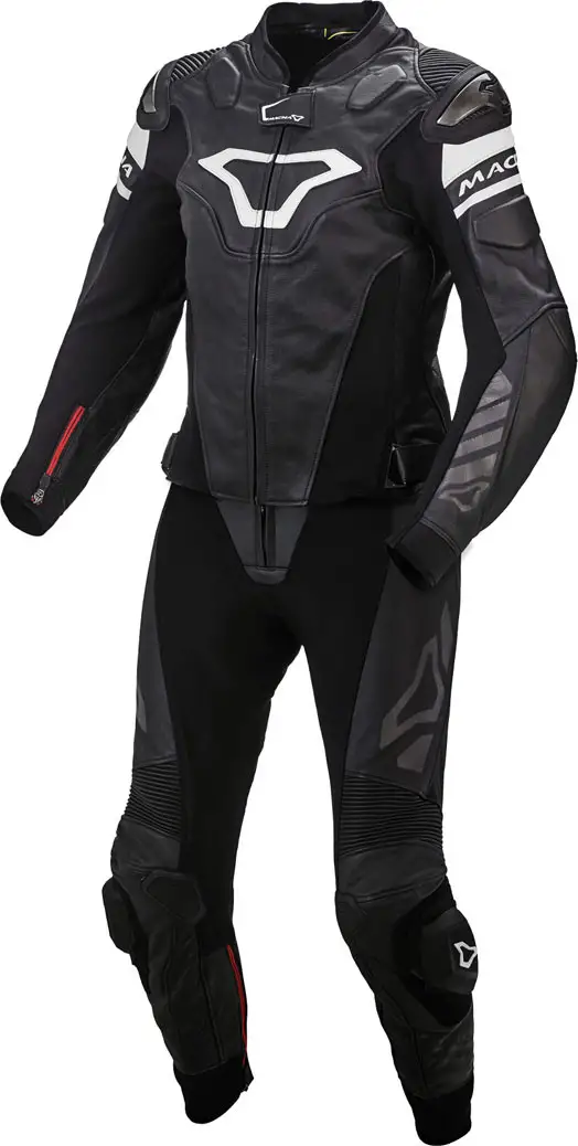 Tuta Moto Donna Pelle Divisibile Macna Tracktix Nero 1 Tuta Moto Donna Pelle Divisibile Macna Tracktix Nero