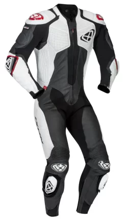 Tuta Moto Pelle Intera Ixon VENDETTA EVO Nero Bianco