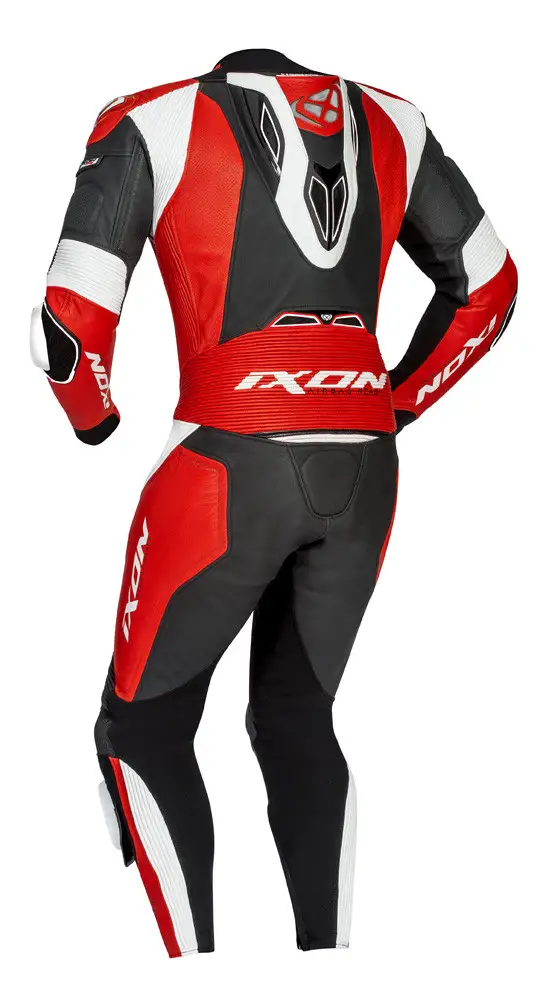 Tuta Moto Pelle Intera Ixon VENDETTA EVO Nero Rosso Bianco 2 Tuta Moto Pelle Intera Ixon VENDETTA EVO Nero Rosso Bianco - immagine 2