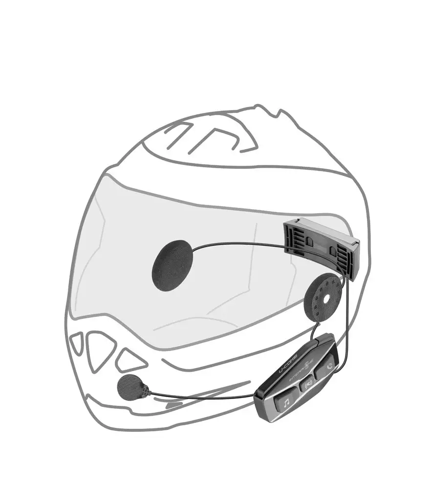 Interfono Mesh Cellularline Interphone U-com 16 Doppio 3 Interfono Mesh Cellularline Interphone U-com 16 Doppio - immagine 3